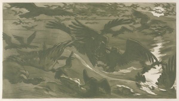 Birds of Prey, 1893. Creator: Victor Emile Prouvé (French, 1858-1943).