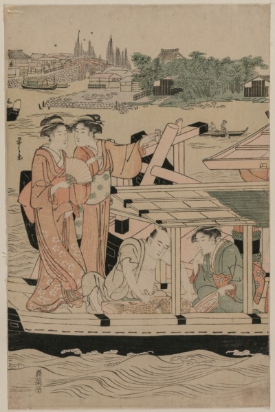 Boating Party on the Sumida River, late 1780s. Creator: Ch?bunsai Eishi (Japanese, 1756-1829).