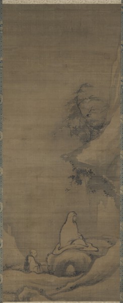 Bodhidharma Meditating Facing a Cliff, late 1200s. Creator: Unknown.