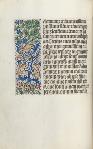 Book of Hours (Use of Rouen): fol. 25v, c. 1470. Creator: Master of the Geneva Latini (French, active Rouen, 1460-80).