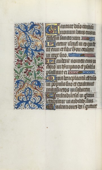 Book of Hours (Use of Rouen): fol. 45v, c. 1470. Creator: Master of the Geneva Latini (French, active Rouen, 1460-80).