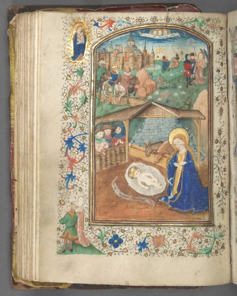 Book of Hours (Use of Utrecht): fol. 62v, The Nativity, c. 1460-1465. Creator: Master of Gijsbrecht van Brederode (Netherlandish); Master of the Boston City of God (Netherlandish).