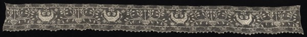 Border with Double-Headed Birds and Vases with Vines and Flowers, 19th century. Creator: Unknown.