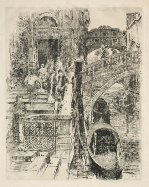 Bridge of Sighs, Venice, 1883. Creator: Frank Duveneck (American, 1848-1919).