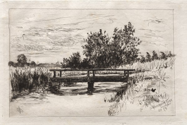 Bridge, Schleissheim, 1879. Creator: Otto H. Bacher (American, 1856-1909).