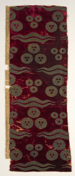 Brocaded velvet with chintamani design, late 1400s. Creator: Unknown.