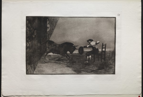 Bullfights: The Daring of Martincho in the Ring at Saragossa, 1876. Creator: Francisco de Goya (Spanish, 1746-1828).