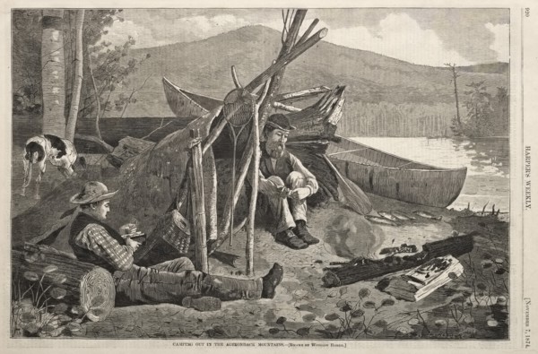 Camping Out in the Adirondack Mountains, 1874. Creator: Winslow Homer (American, 1836-1910).