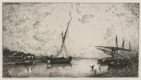 Canal aux Martigues, 1872. Creator: Adolphe Appian (French, 1818-1898).