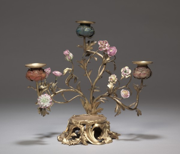 Candelabrum with Parrot (Candelabrum), c. 1750. Creator: Unknown.