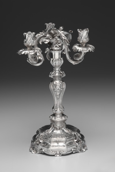 Candelabrum, 1757-1758. Creator: François Thomas Germain (French, 1726-1791).