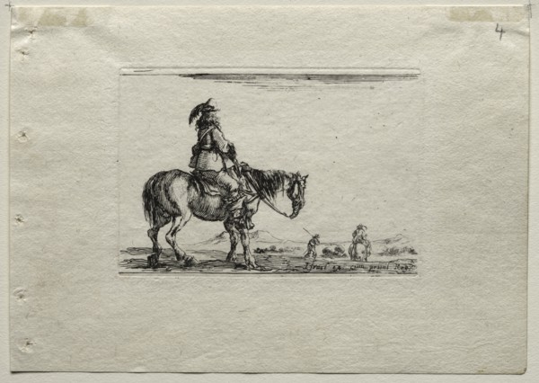 Caprices: Mounted Cavalier. Creator: Stefano Della Bella (Italian, 1610-1664).