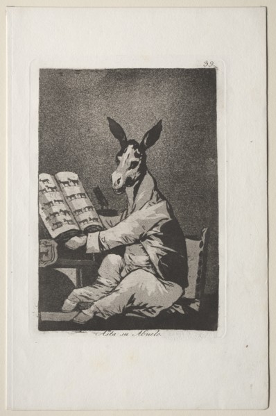Caprichos: And So was His Grandfather.. Creator: Francisco de Goya (Spanish, 1746-1828).