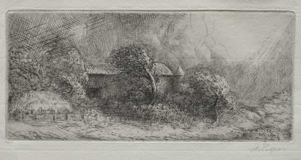 Chailli: effet dorage. Creator: Alphonse Legros (French, 1837-1911).