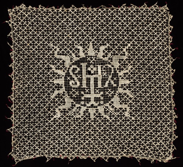Chalice Veil with Monogram of Christ, 1500s. Creator: Unknown.