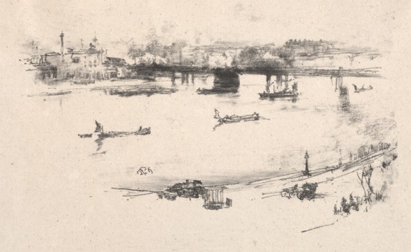 Charing Cross Railway Bridge, 1896. Creator: James McNeill Whistler (American, 1834-1903).