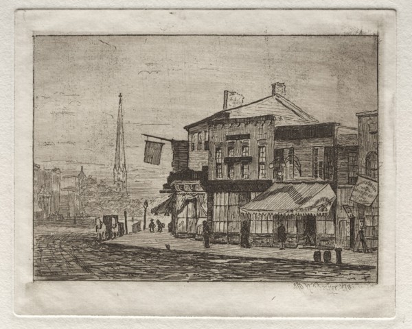Cleveland, Woodland Avenue and Eagle Street, 1878. Creator: Otto H. Bacher (American, 1856-1909).