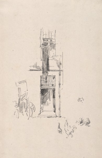 Cocks and Hens, Hotel Colbert, 1891. Creator: James McNeill Whistler (American, 1834-1903).