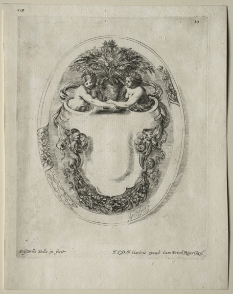 Collection of Various Caprices and New Designs of Cartouches and Ornaments: No 10. Creator: Stefano Della Bella (Italian, 1610-1664).