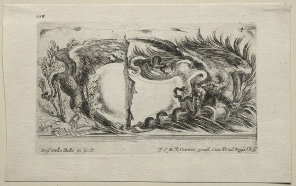 Collection of Various Caprices and New Designs of Cartouches and Ornaments: No 14. Creator: Stefano Della Bella (Italian, 1610-1664).