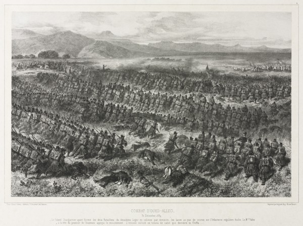 Combat of Oued-alleg, 31 December 1839, 1840. Creator: Auguste Raffet (French, 1804-1860).