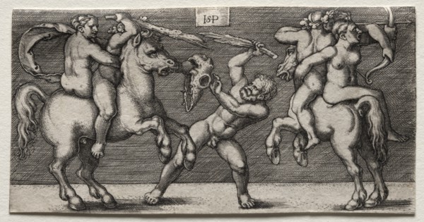 Combat of Three Men, 1546-1547. Creator: Hans Sebald Beham (German, 1500-1550).