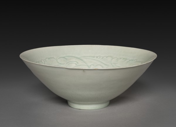 Conical Bowl with Carved Babies and Floral Motif, 960-1279. Creator: Unknown.