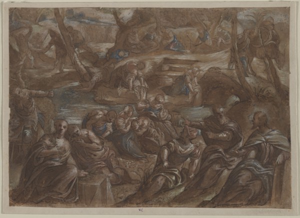 Copy of Tintoretto's Children of Israel Gathering Manna, after 1594. Creator: Unknown.
