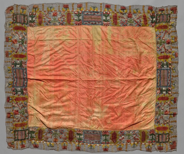 Cover with Border of Abstract Floral Motifs, 18th century. Creator: Unknown.