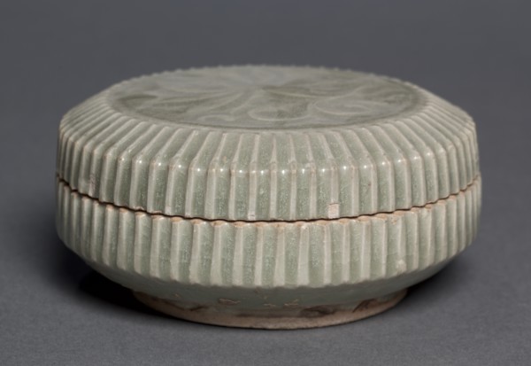 Covered Box with Carved Floral Design: Yaozhou Ware, 1100s. Creator: Unknown.