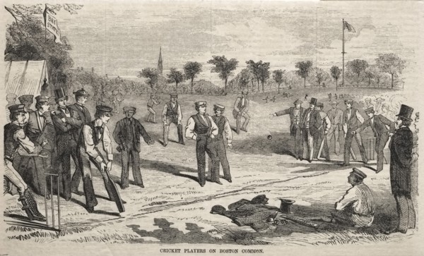 Cricket Players on Boston Common, 1859. Creator: Winslow Homer (American, 1836-1910).