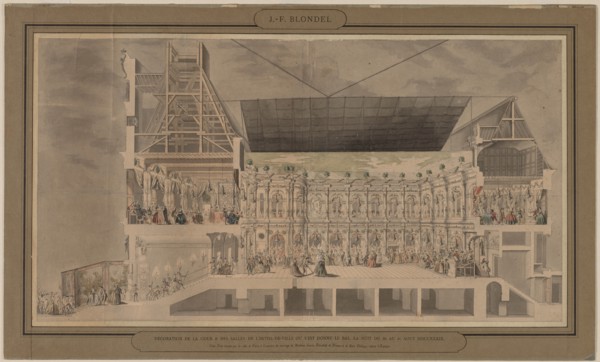 Cross Section of the Hôtel de Ville Seen in Perspective?, 1739-1740. Creator: Jacques-François Blondel (French, 1705-1744).