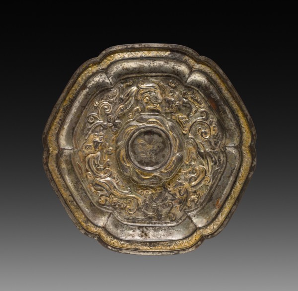 Cup Stand with Dragons amid Fungus Scrolls, 14th Century. Creator: Unknown.