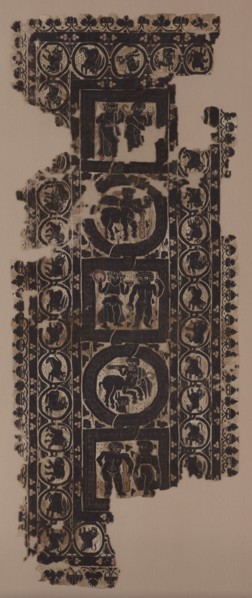 Curtain Panel with Scenes of Merrymaking, 500s. Creator: Unknown.
