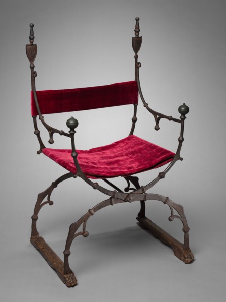 Curule (Folding) Chair, c. 1450-1500. Creator: Unknown.