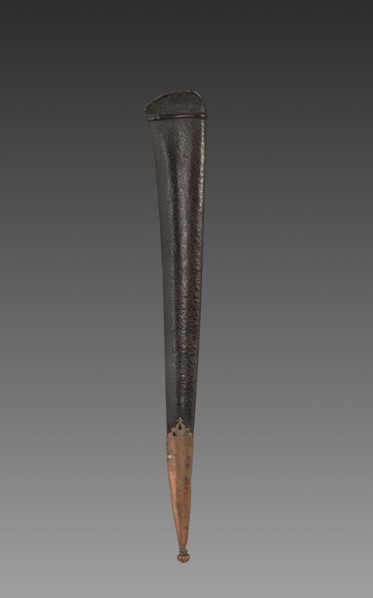 Dagger (brown leather case), 1700s-1800s. Creator: Unknown.