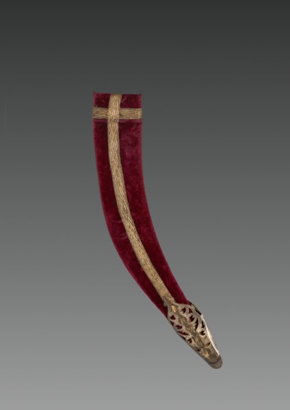 Dagger (red velvet case), 1700s-1800s. Creator: Unknown.