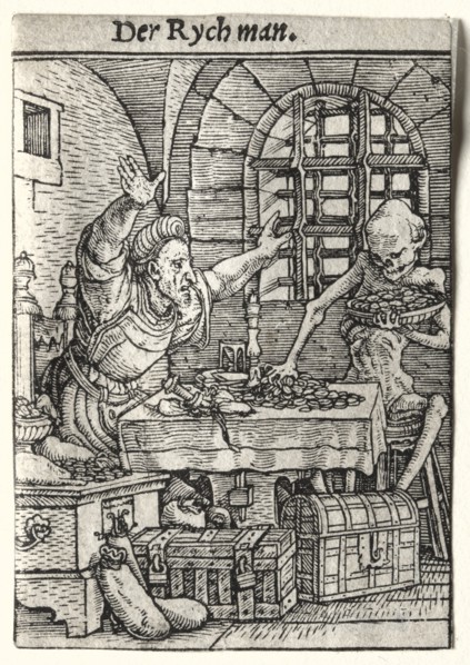 Dance of Death: The Miser, c. 1526. Creator: Hans Holbein (German, 1497/98-1543).