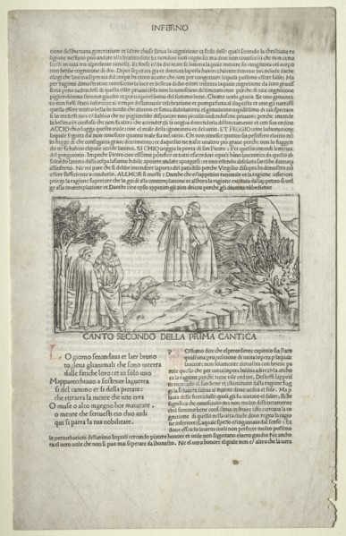 Dante and Virgil with the Vision of Beatrice, c. 1481-1485. Creator: Baccio Baldini (Italian, c. 1436-1487), attributed to.