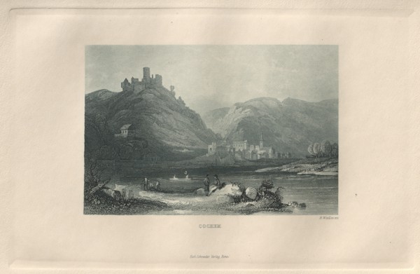 Das Malerische und Romantische Rheinland: Cochem, 1928. Creator: Henry Winkles (British, 1801-1900); Kurt Schroeder.