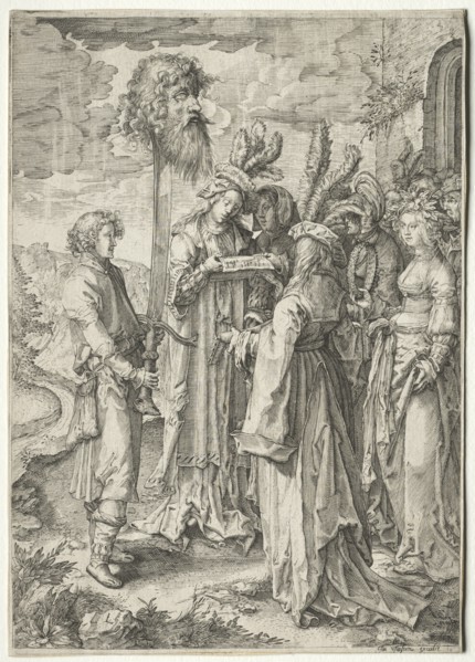 David with the Head of Goliath, 1620s-1630s. Creator: Pieter Serwouters (Flemish, 1586-1657).