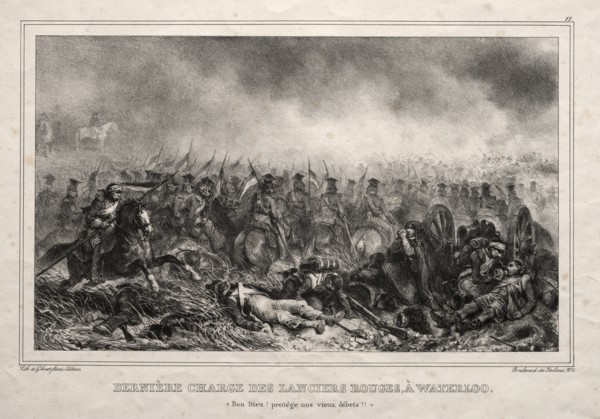 Dernière Charge des Lanciers Rouges à Waterloo. Creator: Auguste Raffet (French, 1804-1860).