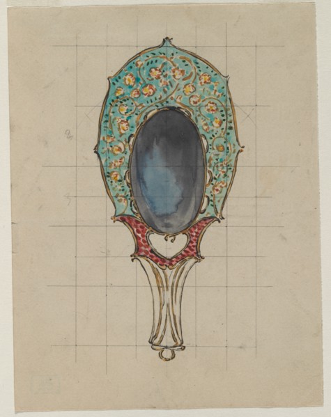 Design for a Hand Mirror, c. 1900-1902. Creator: Félix Bracquemond (French, 1833-1914).