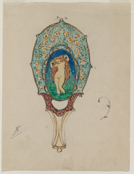 Design for a Hand Mirror, c. 1900-1902. Creator: Félix Bracquemond (French, 1833-1914).