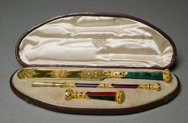 Desk Set , c. 1830. Creator: John Hamilton Mortimer (British, 1740-1779); Paul Storr (British, 1771-1844), and.