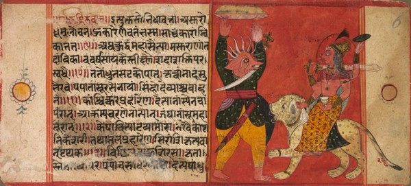 Devi Attacking a Demon, c. 1630. Creator: Unknown.