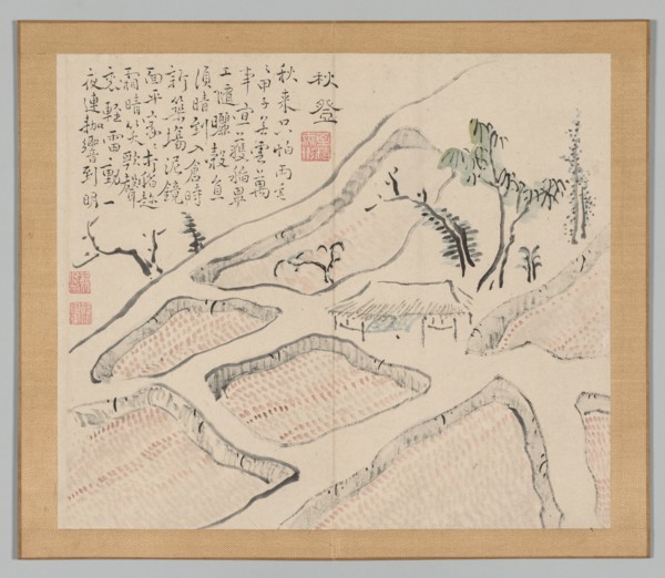 Double Album of Landscape Studies after Ikeno Taiga, Volume 2 (leaf 35), 18th century. Creator: Aoki Shukuya (Japanese, 1789).