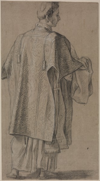 Ecclesiastic Seen from Behind, c. 1645/48. Creator: Anonymous.