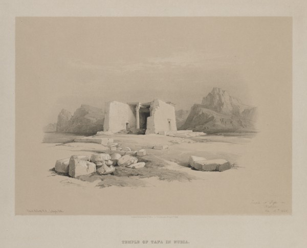 Egypt and Nubia, Volume I: Temple at Tafa in Nubia, 1846. Creator: Louis Haghe (British, 1806-1885); F.G.Moon, 20 Threadneedle Street, London.