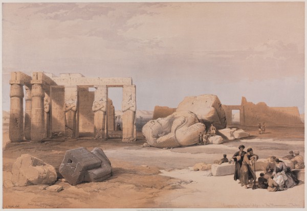 Egypt and Nubia, Volume II: Fragments of the Great Colossi at the Memnonium, Thebes, 1847. Creator: Louis Haghe (British, 1806-1885); F.G.Moon, 20 Threadneedle Street, London.